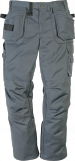 Pantalon professionnel gris multi poches 65% polyester 35% coton stretch