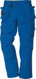 Pantalon professionnel bleu roi multi poches 65% polyester 35% coton stretch