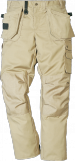 Pantalon professionnel beige multi poches 65% polyester 35% coton stretch
