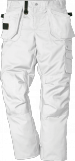 Pantalon professionnel blanc multi poches 65% polyester 35% coton stretch
