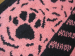 Drap de plage 87x177 cm "Black Panther" noire et rose jacquard 100% coton