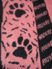 Strandlaken 87x177 cm "Black Panther" zwart en roze jacquard 100% katoen