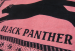 Beach towel 87x177 cm "Black Panther" black and pink jacquard 100% cotton