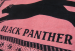 Strandlaken 87x177 cm "Black Panther" zwart en roze jacquard 100% katoen