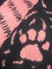 Strandlaken 87x177 cm "Black Panther" zwart en roze jacquard 100% katoen