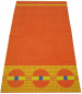 Beach towel or bath towel 100X170cm 100% cotton round orange