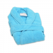 Children's bathrobe towelling 100% cotton aqua