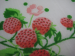 Erdbeeren Tischdecke 65% Polyester und 35% Baumwolle weiß terylene