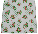 Erdbeeren Serviette 42x42cm 65% Polyester 35% Baumwolle weiß terylene Punkten