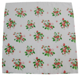 Serviette fraise des bois 42x42 cm tergal 65% polyester 36% coton