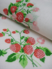 Serviette fraise des bois 42x42 cm tergal 65% polyester 36% coton