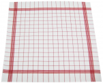 Towels for dishes +/-68x68cm 100% cotton red grid highly absorbent