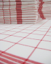 Towels for dishes +/-68x68cm 100% cotton red grid highly absorbent