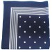 Foulard bleu à pois blanc 100% coton 55x55 cm