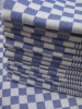 Essuie vaisselle+/- 70x65 cm 100% coton damier bleu et blanc