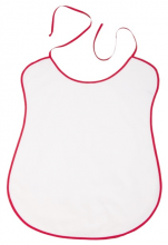 Weiß Lätzchen mit rotem Entwurf, 100% Baumwolle, Breite 41 cm x Höhe 57 cm