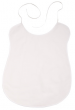 White bib with white outline, 100% cotton, width 41 cm x height 57 cm