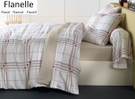 Housse de couette + taie 65x65 cm 100% coton flanelle scot rouge