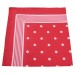 Red scarf with white dots 100% cotton 60x60 cm