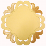 Rond dekservet 30 cm diameter dalton geel 65/35 polykatoen Sander