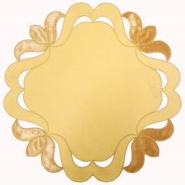 Round doily 30 cm diameter dalton yellow 65/35 polycotton Sander