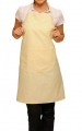 Bib apron colors, liens coulissants, central pocket, 65/35 polycotton