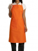 Bib apron colors, liens coulissants, central pocket, 65/35 polycotton