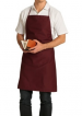 Bib apron colors, liens coulissants, central pocket, 65/35 polycotton