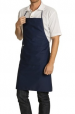 Bib apron colors, liens coulissants, central pocket, 65/35 polycotton