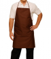 Bib apron colors, liens coulissants, central pocket, 65/35 polycotton