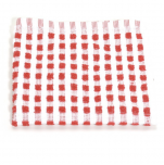 Vaatdoek 33x33 cm 100% katoen rood en wit