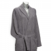 Bathrobe with shawl collar 100% cotton grey