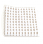 Lavette 33x33 cm 100% coton gaufré beige et blanc