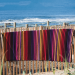 Drap de plage 100x180 cm éponge velours 100% coton lignés multi couleurs