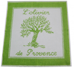 Handtuch 50x50 cm Olivenbäume in der Provence 100% Baumwolle Jacquard