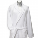 Bathrobe with shawl collar 100% cotton white