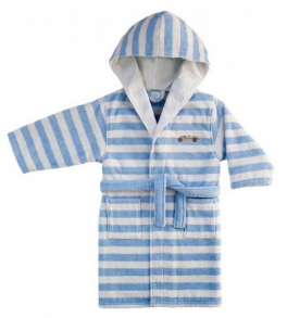 Children's bathrobe with hooded 100% cotton terry car