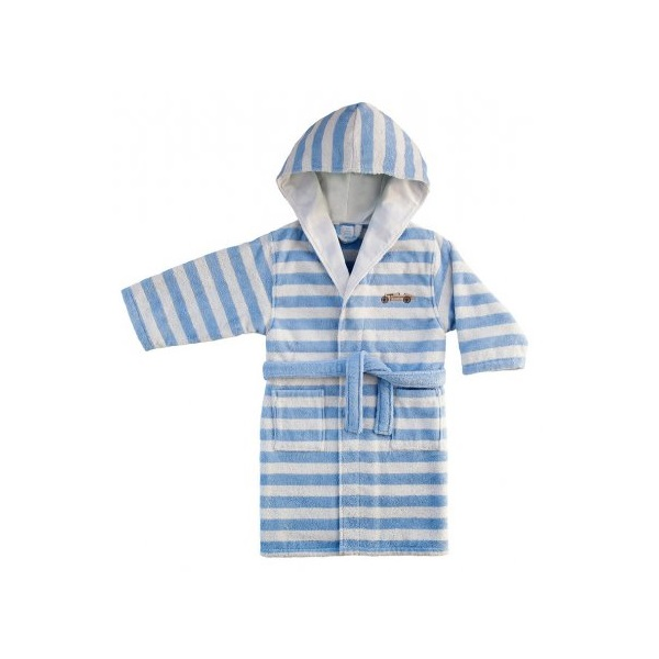 Children's bathrobe, hooded, racing car