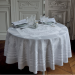 Nappe grise encadrée 100% coton style renaissance