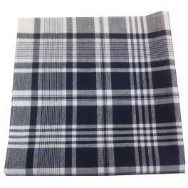 Work handkerchiefs 50x50 cm navy blue and white 100% cotton 12 pieces