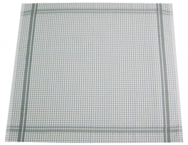 Handdoek voor gerechten +/- 70x65 cm 100% gaufreren katoen grijs en wit