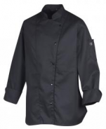 Schwarze Küche Jacke Mani polyBaumwolle 65/35 Sondermodell für die Frau