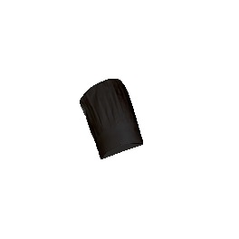 Black Chef's hat TB 100% cotton adjustable by 8 cm velcro HB : 9 cm, TH : 36 c