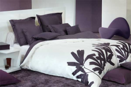 Duvet cover 140x200/220 cm + 1 pillowcase 65x65 cm sensi purple 100% cotton