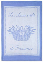 Essuie vaisselle la Lavande de provence bleu 100% coton jacquard 50x75 cm