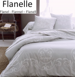 Bettbezug+ Kissenbezug 65x65 cm roma grau 100% Baumwolle Flanell