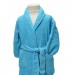 Children's bathrobe towelling 100% cotton aqua