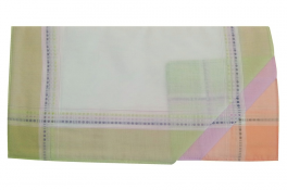 Ladies handkerchief 2x3 colors 100% cotton 30x30 cm : 1 pack of 6 handkerchiefs