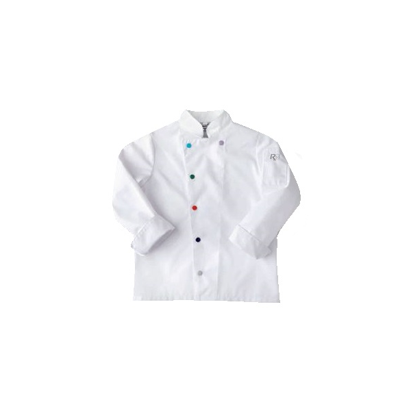 Whites Children's Unisex Chef Jacket with Easy Clip on Stud Buttons 