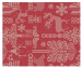 Tischset 40x49 cm 100% Baumwolle rot und beige Weihnachtszauber